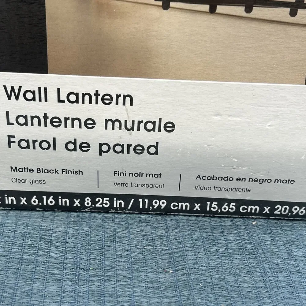 PORTFOLI OUTDOOR WALL LANTERN BLACK WITH CLEAR GLASS